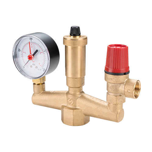 SE.510.06 Группа безопасности котла MVI 1" с манометром, предохранит. клапаном и автоматич воздухоот SE.510.06 Группа безопасности котла MVI 1" с манометром, предохранит. клапаном и автоматич воздухоот