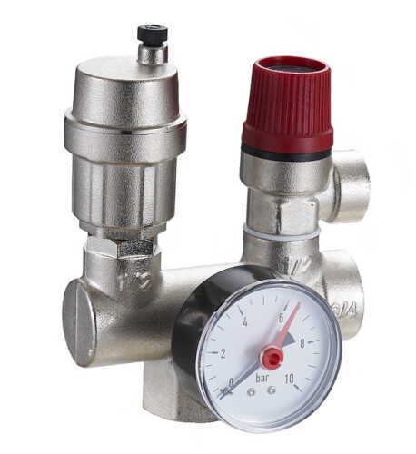 QS-5801 Компактная группа безопасности котла бойлера и систем автономного отопления