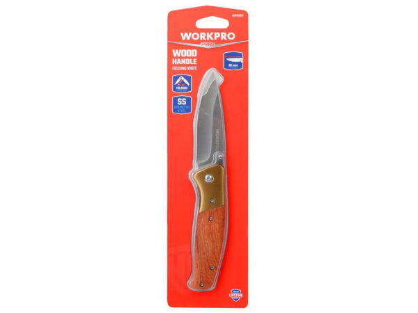 Нож складной WORKPRO лезвия 85 мм WP381012