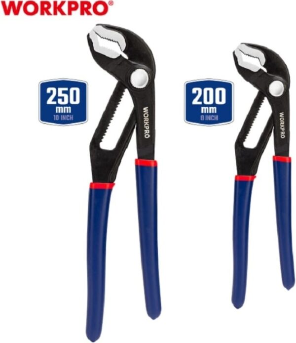 Набор 2 шт, Клещи переставные WORKPRO 200мм  и 250мм  быстрорегулируемые WORKPRO WP201005