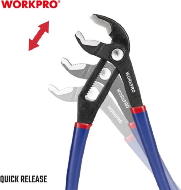 Набор 2 шт, Клещи переставные WORKPRO 200мм  и 250мм  быстрорегулируемые WORKPRO WP201005