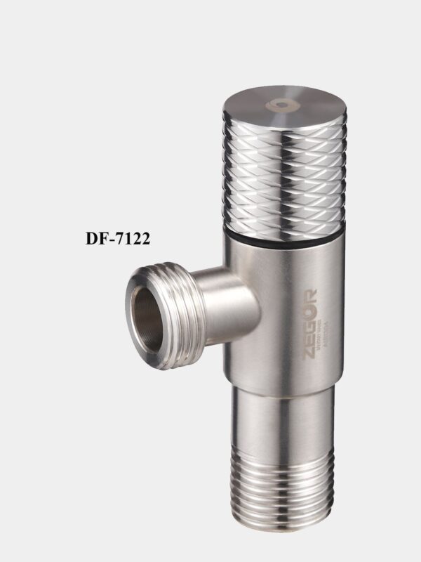 DF-7143 Приборный кран угловой нерж. 1/2*3/4 ZEGOR