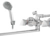 Смеситель ванна,латунь,хром,кран-букса керамика LUX,излив L-обр. 35 см. 63 LUX