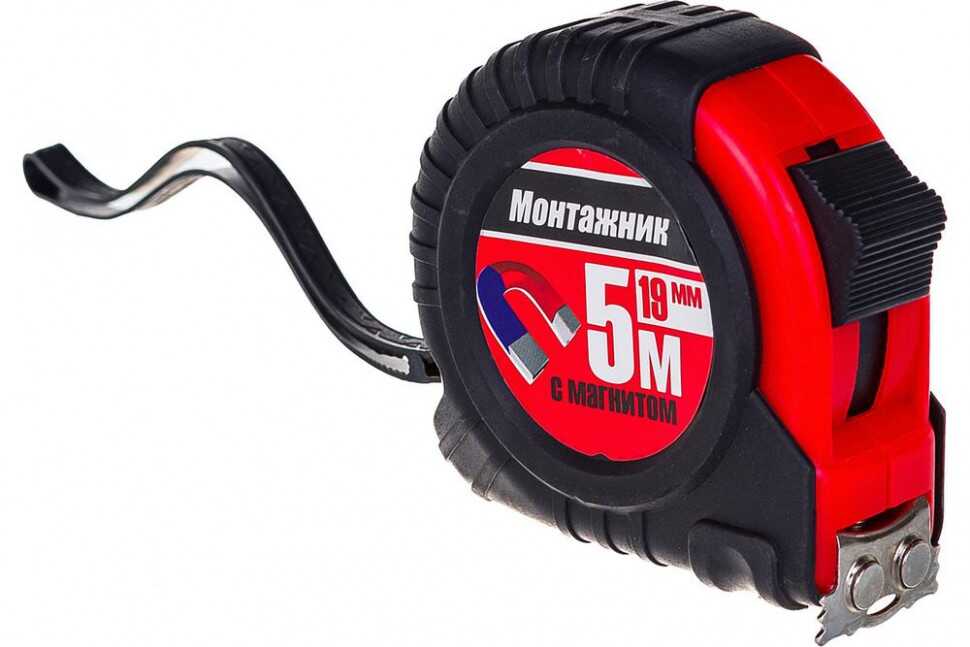 Рулетка с магнитом 5 м х 19 мм "Монтажник" 601519 (10) Рулетка с магнитом 5 м х 19 мм "Монтажник" 601519 (10)