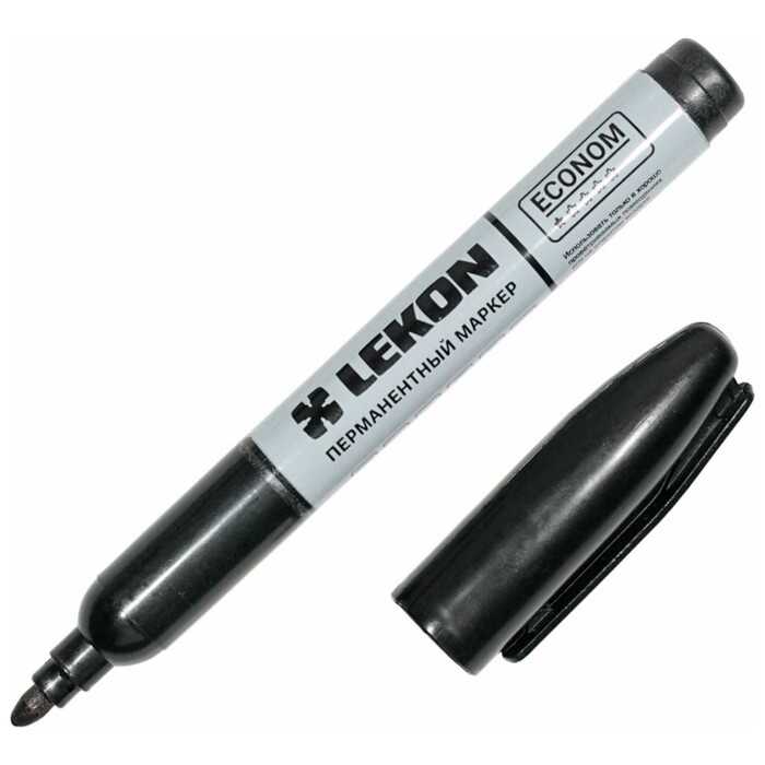Маркер перманентный LEKON ECONOM 10/100/1200 ЧЁРНЫЙ 012483