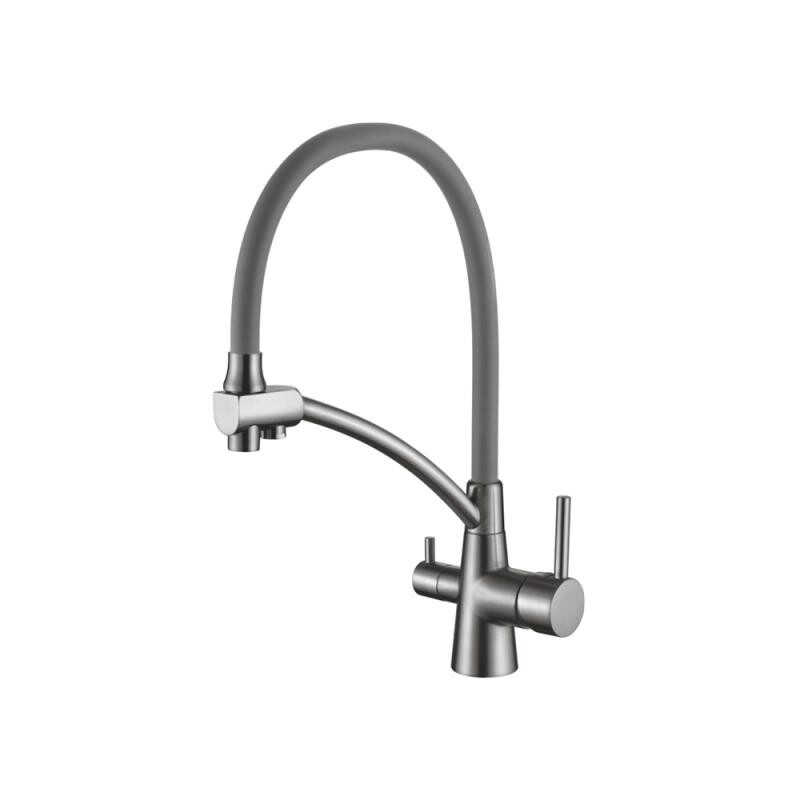 A5179ST-13 (Смеситель для кухни с выходом для питьевой воды. 35мм.Оружейная сталь.  Латунь)