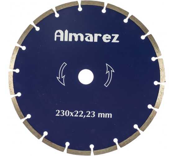 Диск отрезной алмазный сухой рез 230х22,23 мм "Almarez" Кирпич/блок 304230 Диск отрезной алмазный сухой рез 230х22,23 мм "Almarez" Кирпич/блок 304230