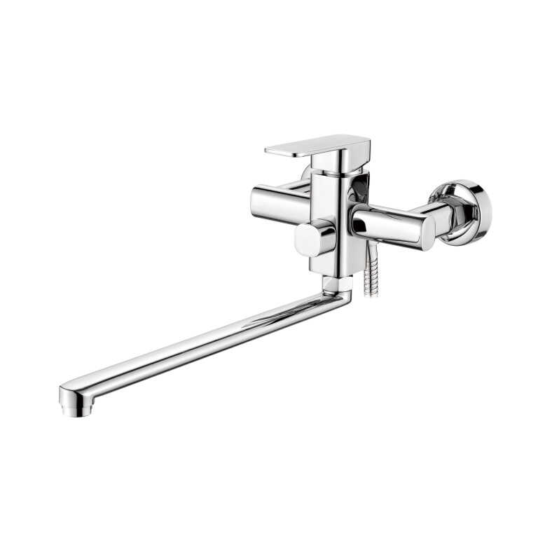 A7122 Смеситель для ванны изливом 300мм. Дивертор в корпусе.Φ35