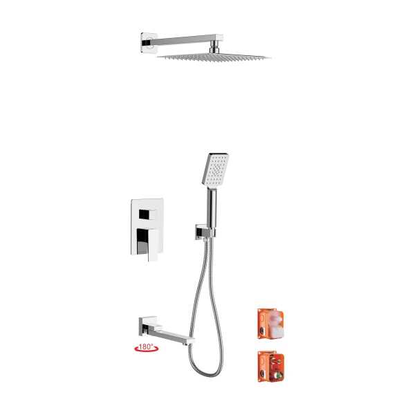 A83124-1 Душевая система (встраиваемая)со смесителем и тропическим душем