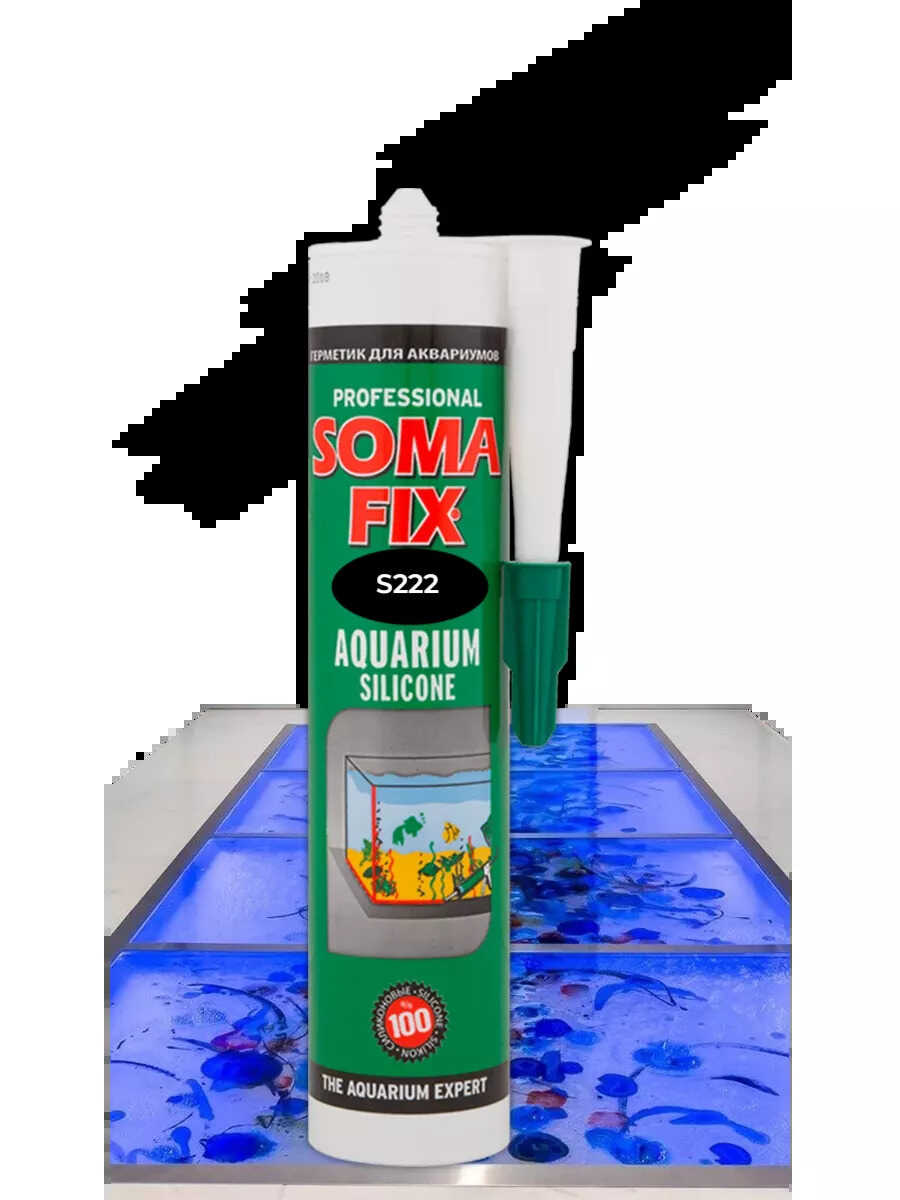 SOMA FIX Герметик силиконовый (для АКВАРИУМОВ (чёрный) 280 мл)S222 SOMA FIX Герметик силиконовый (для АКВАРИУМОВ (чёрный) 280 мл)S222