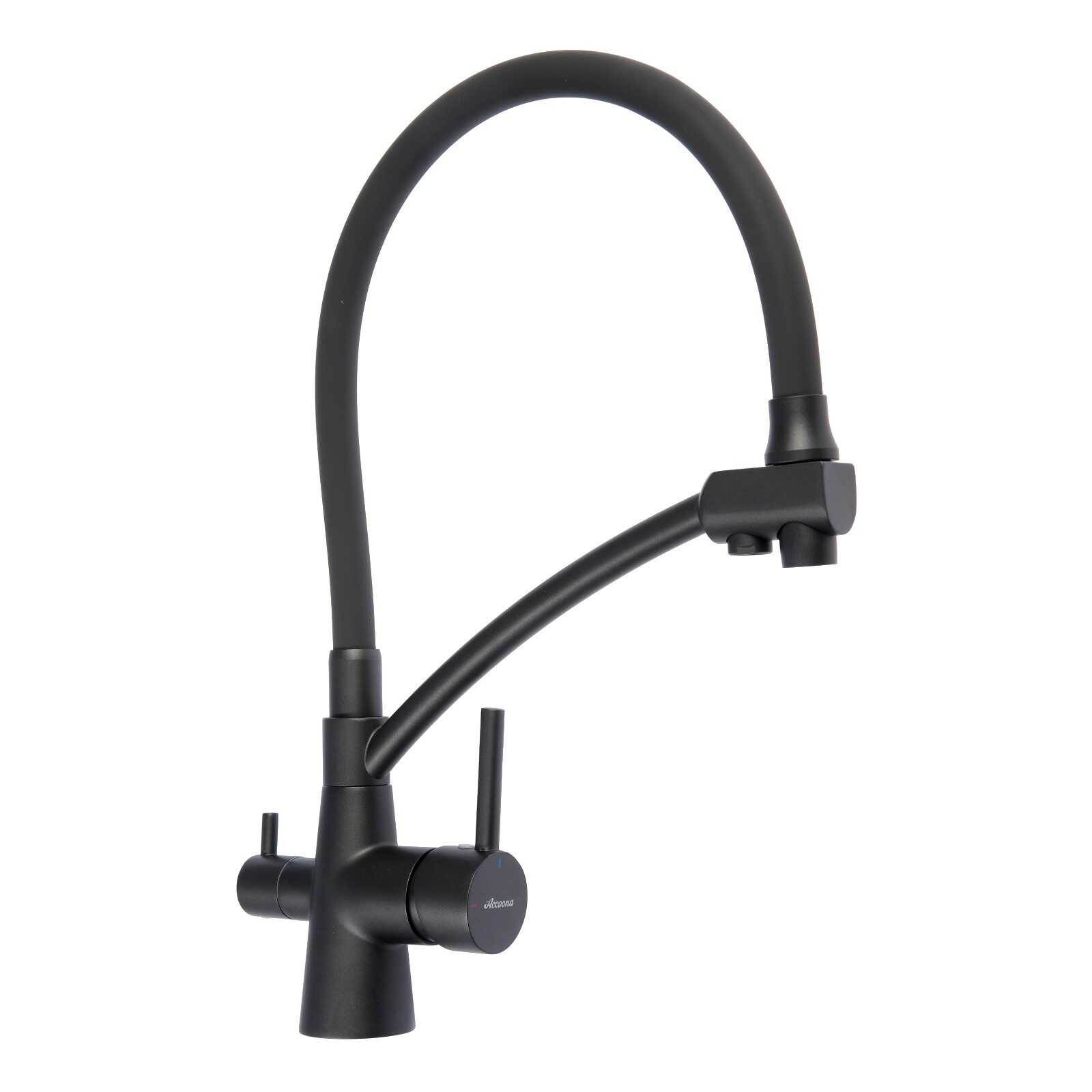 A5179TT-13 Смеситель для кухнис выходом для питьевой воды Цвет: графит+графит