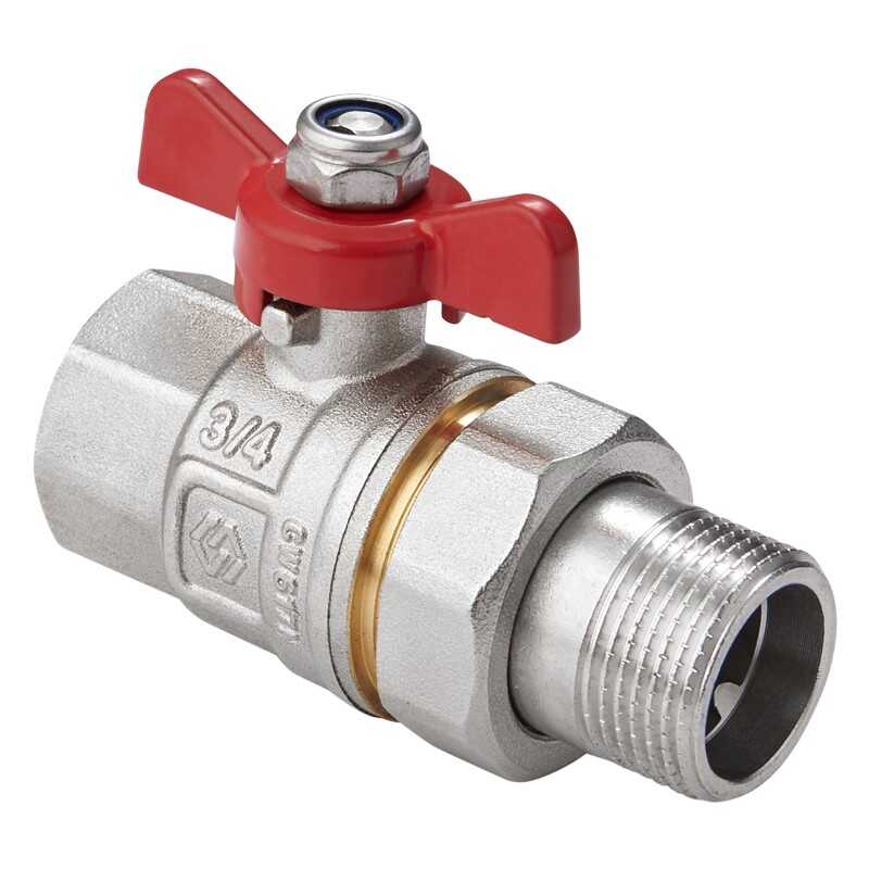 BV.520.04 Кран шаровый полнопроходной с полусгоном MVI 1/2" внутренняя-наружная, бабочка BV.520.04 Кран шаровый полнопроходной с полусгоном MVI 1/2" внутренняя-наружная, бабочка