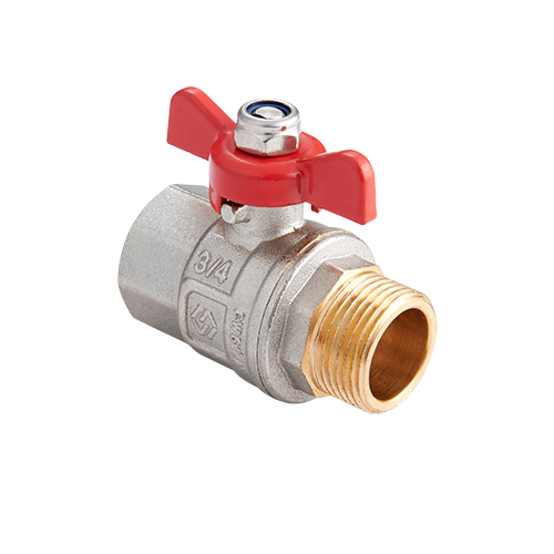 BV.514.04 Кран шаровый полнопроходной MVI 1/2" внутренняя-наружная, бабочка (10) BV.514.04 Кран шаровый полнопроходной MVI 1/2" внутренняя-наружная, бабочка (10)