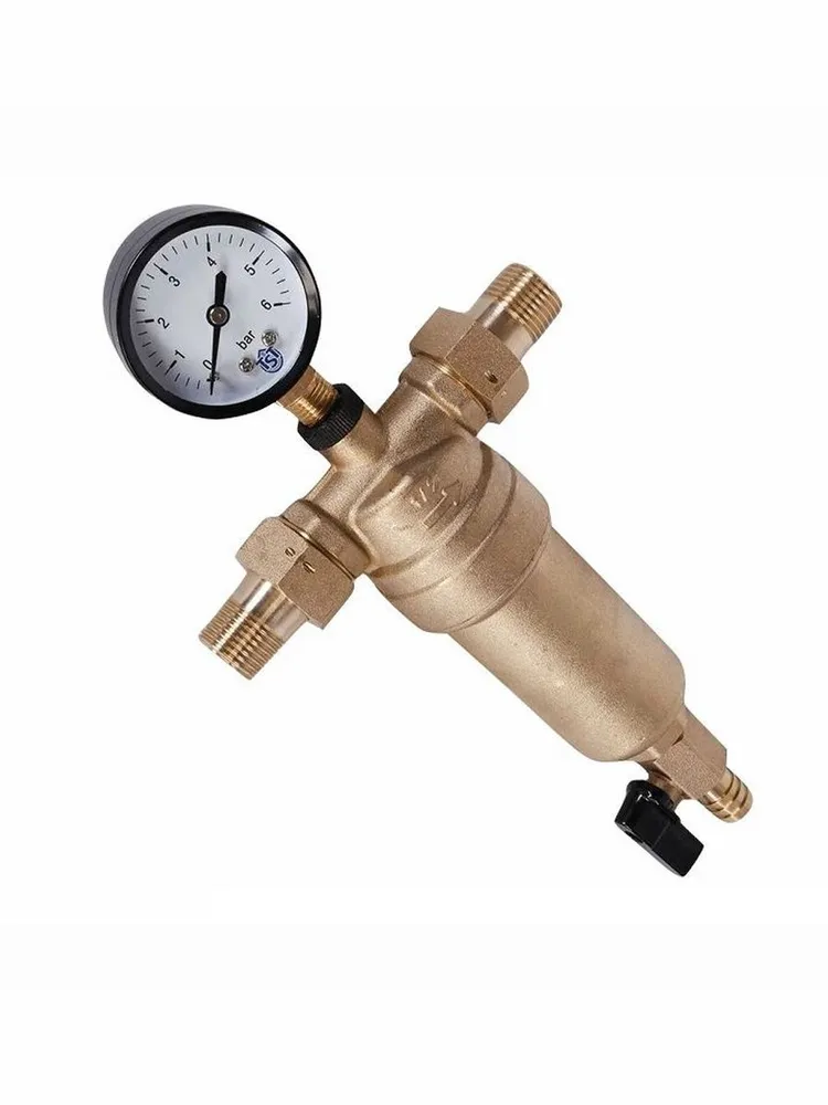 GYB2 Фильтр самопромывной для горячей воды с манометром и американкой "3/4" GYB2 Фильтр самопромывной для горячей воды с манометром и американкой "3/4"