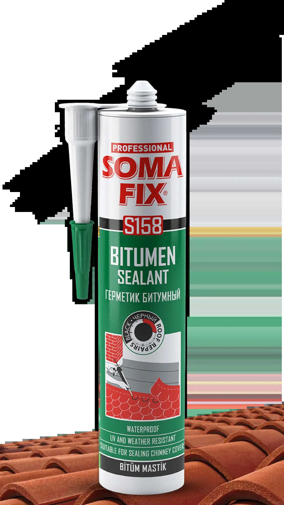 SOMA FIX Герметик битумный,кровельный,(черный) 310 мл SOMA FIX Герметик битумный,кровельный,(черный) 310 мл