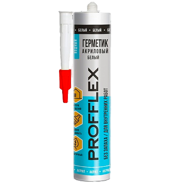 PROFFLEX Герметик акриловый 260ml белый PROFFLEX Герметик акриловый 260ml белый